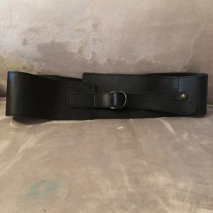 Black leather belt